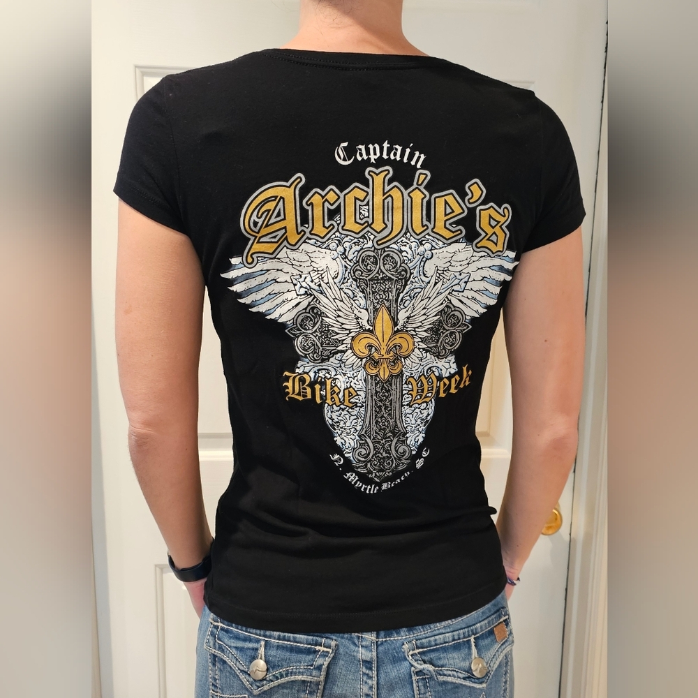 Black Women's Harley-Davidson T-Shirt in Large - Picture 2 of 6